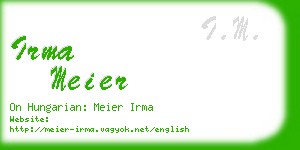 irma meier business card